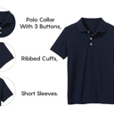 Navy Blue (5-Pack) 7 10-Pack School Uniform Tagless Polo Tshirt for Little Boys & Big Boys